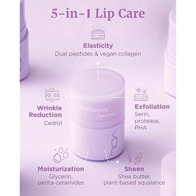 VDL HERBAL LIPCERIN (0.5FL OZ) - BERGAMOT, MALLOW LEAF, SAGE. LONG TERM MOISTURIZING, PLUMPING, CONDITIONING LIP GLOSS BALM. KOREAN SKIN CARE SLEEPING MASK FOR DRY, CHAPPED LIPS. - Image 3